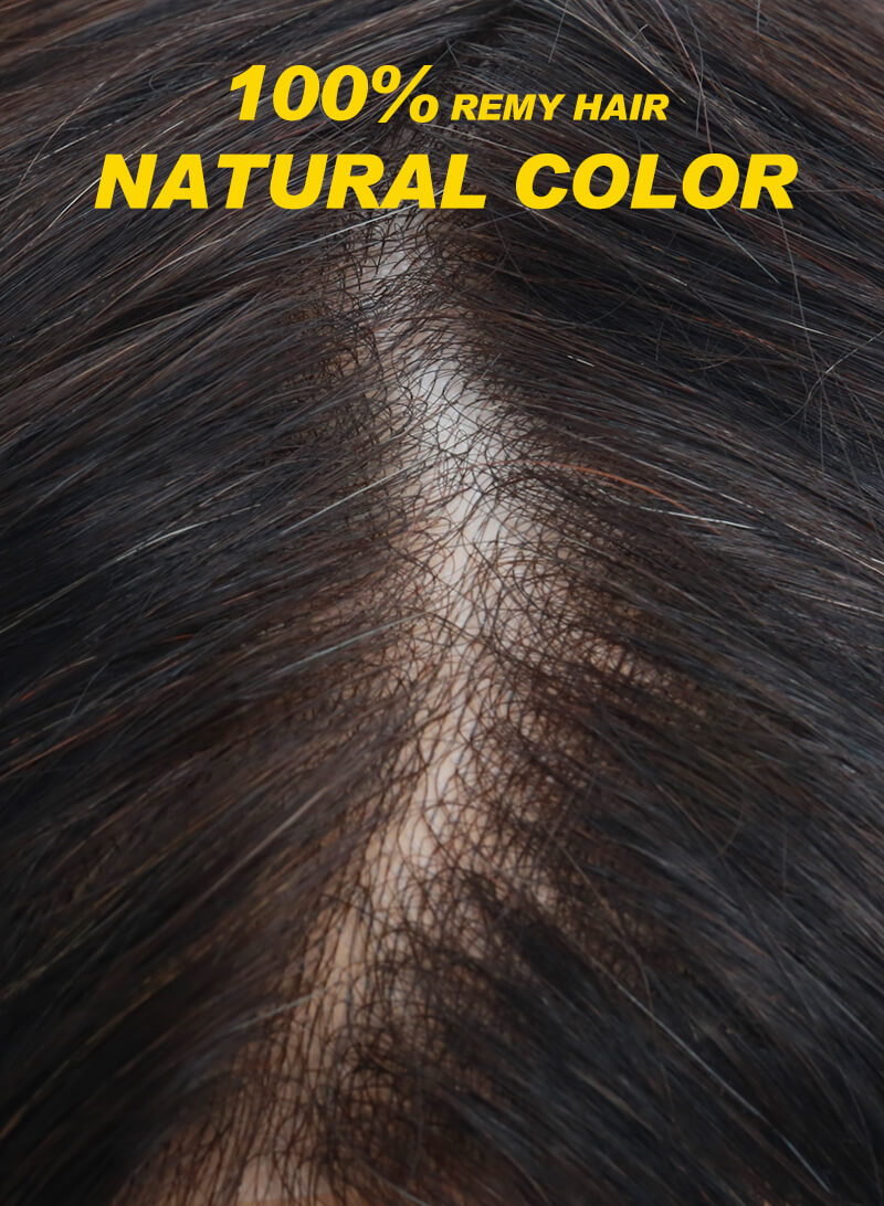 Toupeec 0.07mm-0.09mm Thin Skin V-looped Stock Hair Pieces For Men