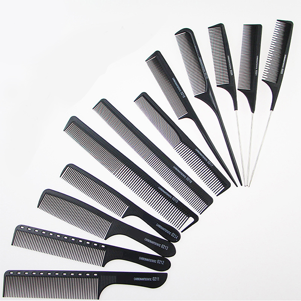 Salon Hair Comb General Styling Grooming Comb Anti Static Heat Resistant Hairdressing Comb Fine and Wide Tooth Hair Barber Comb Rat Tail Comb