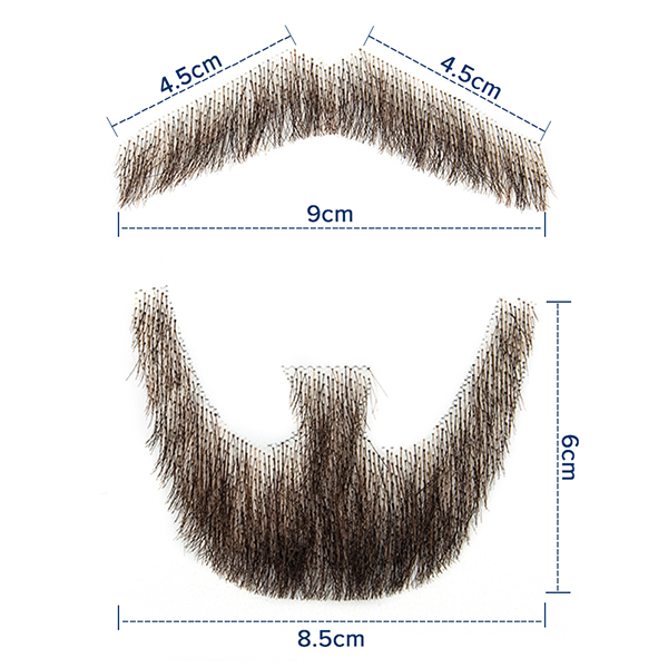 Lace Beard Fake Beard For Men Mustache Hand Made By Real Hair Barba Falsa Cosplay Synthetic Lace Invisible Beards