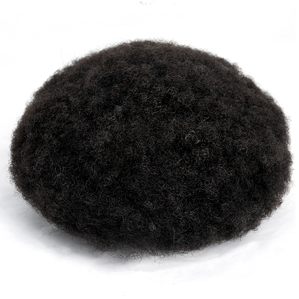 Afro Mens Toupee Hair Replacement System Natural African Kinky Curly Hair Piece For Men Free Style