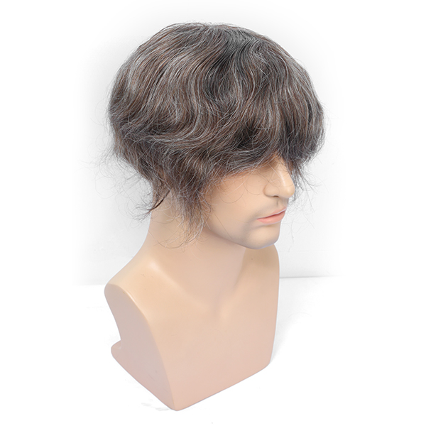 Undetectable Toupee Hair Piece Full Thin Skin V-Looped Natural Hair Replacement System For Men #440