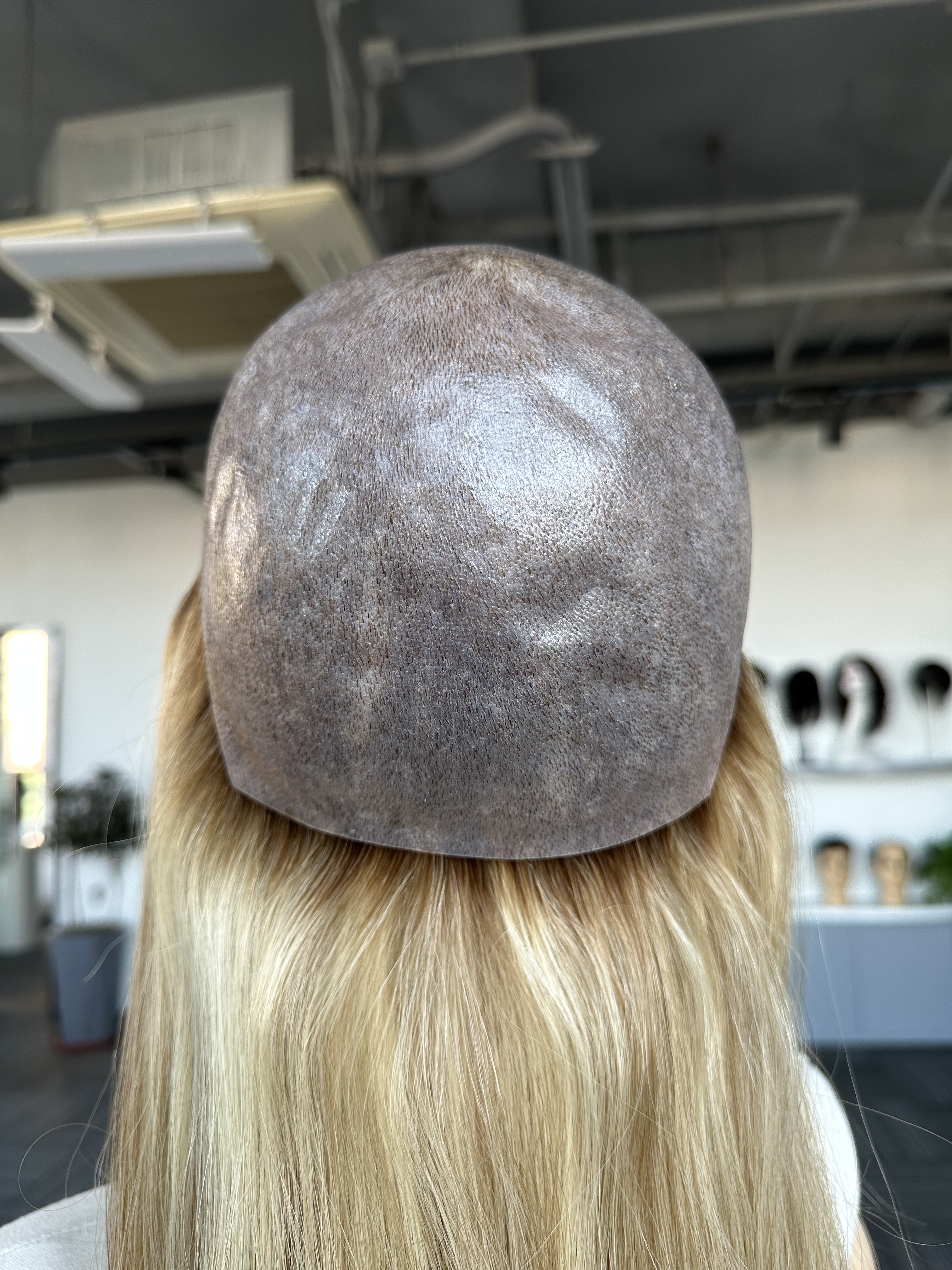 Best Injection Poly Skin Medical Wigs For Cancer Patients 130% Wholesale Virgin Human Hair Medical Wig For Women For Alopecia And Chemo Hair Loss
