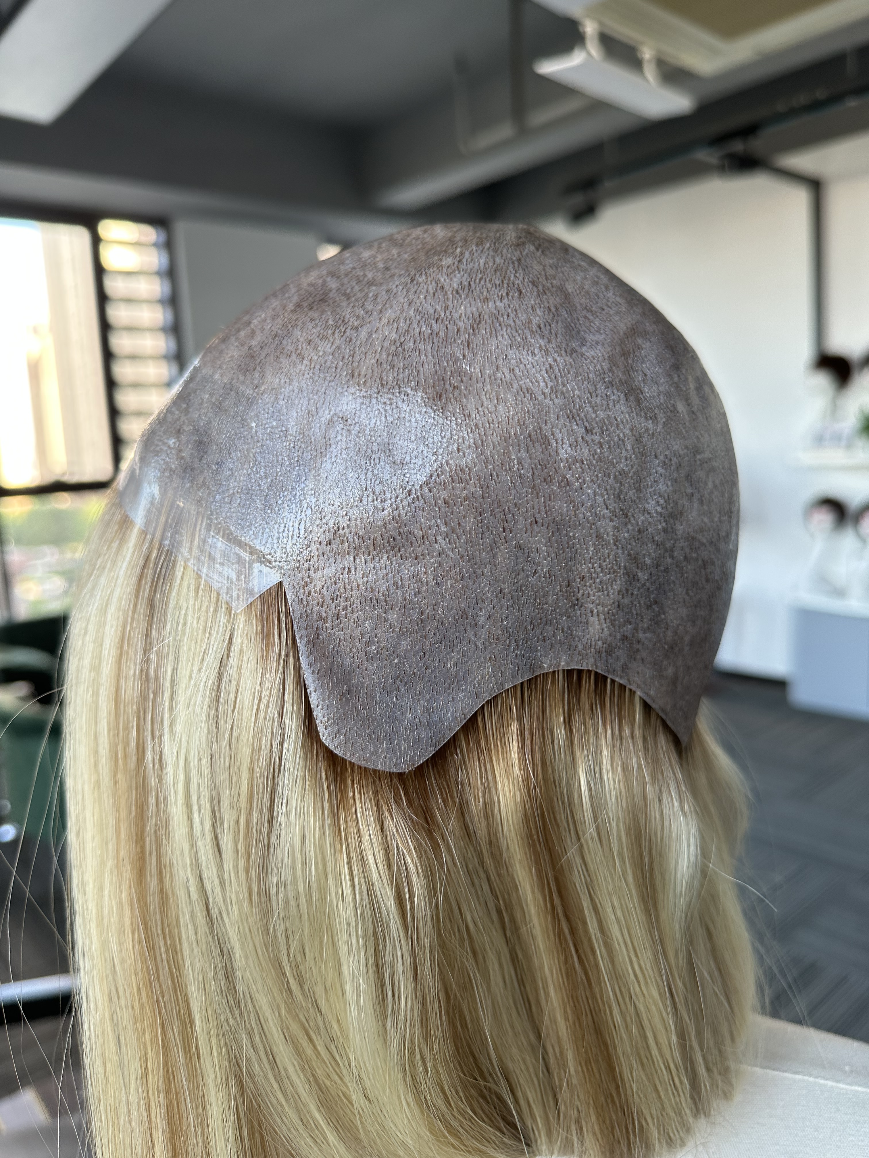 Best Injection Poly Skin Medical Wigs For Cancer Patients 130% Wholesale Virgin Human Hair Medical Wig For Women For Alopecia And Chemo Hair Loss