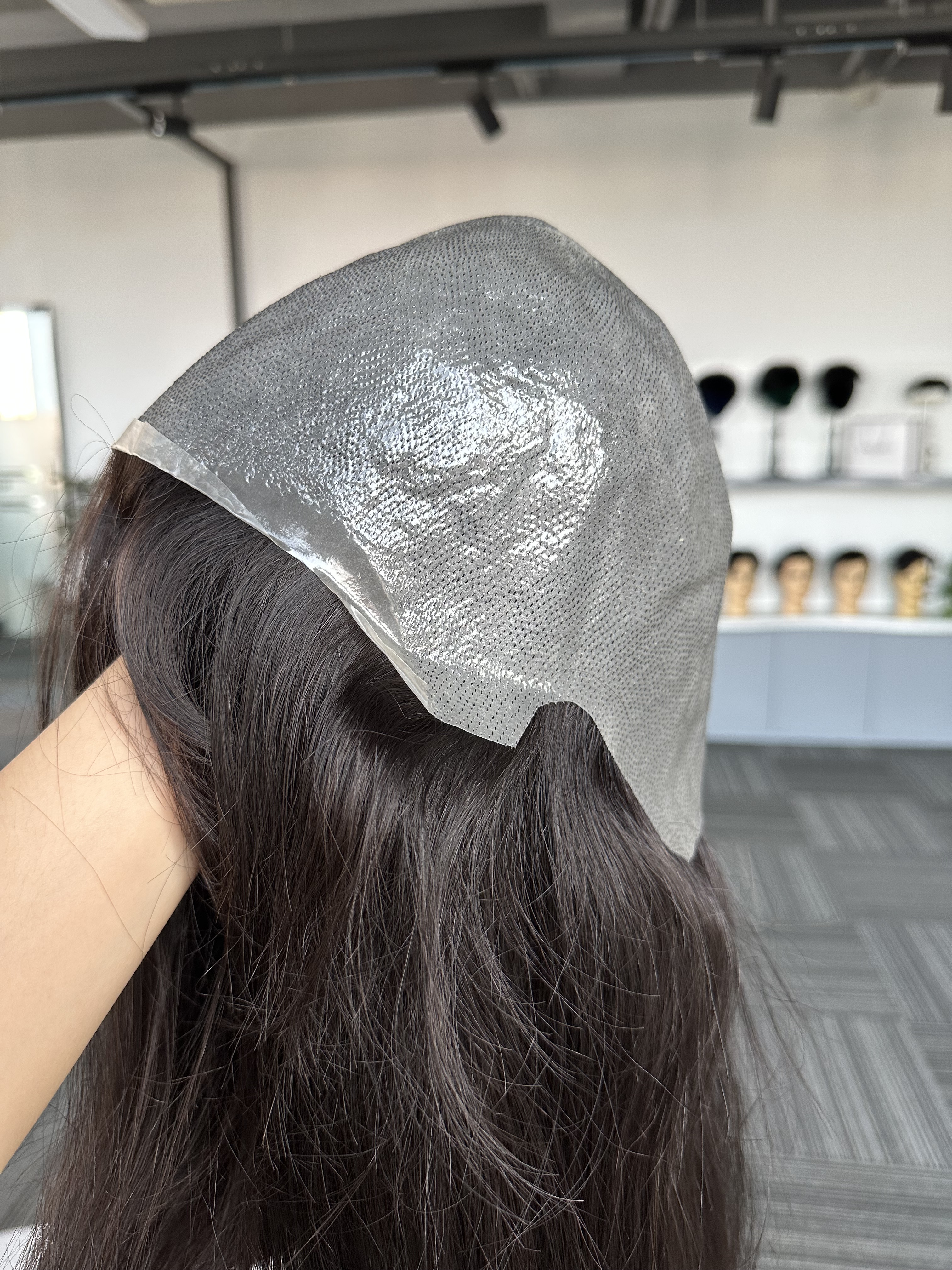 High Quality Full Poly Skin 130% Medical Wigs For Alopecia 130% Virgin Human Hair Medical Wigs For Cancer Patients Best Hair Loss Treatment For Women Wholesale