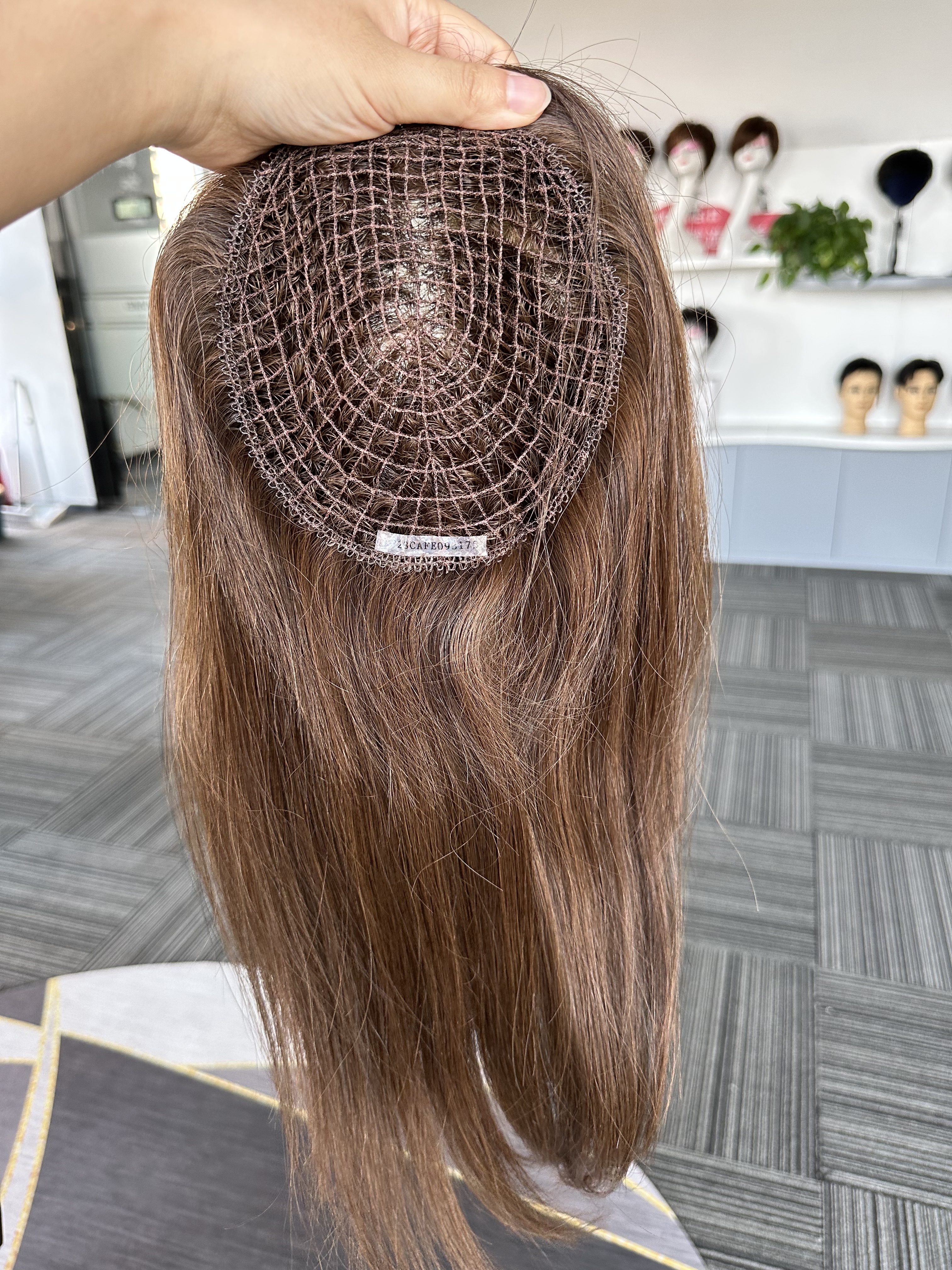 Natural Glueless Integration Net Topper Hair Pieces For Thinning Crown 120% Straight Replacement Chinese Virgin Human Hair Toppers For Women Wholesale
