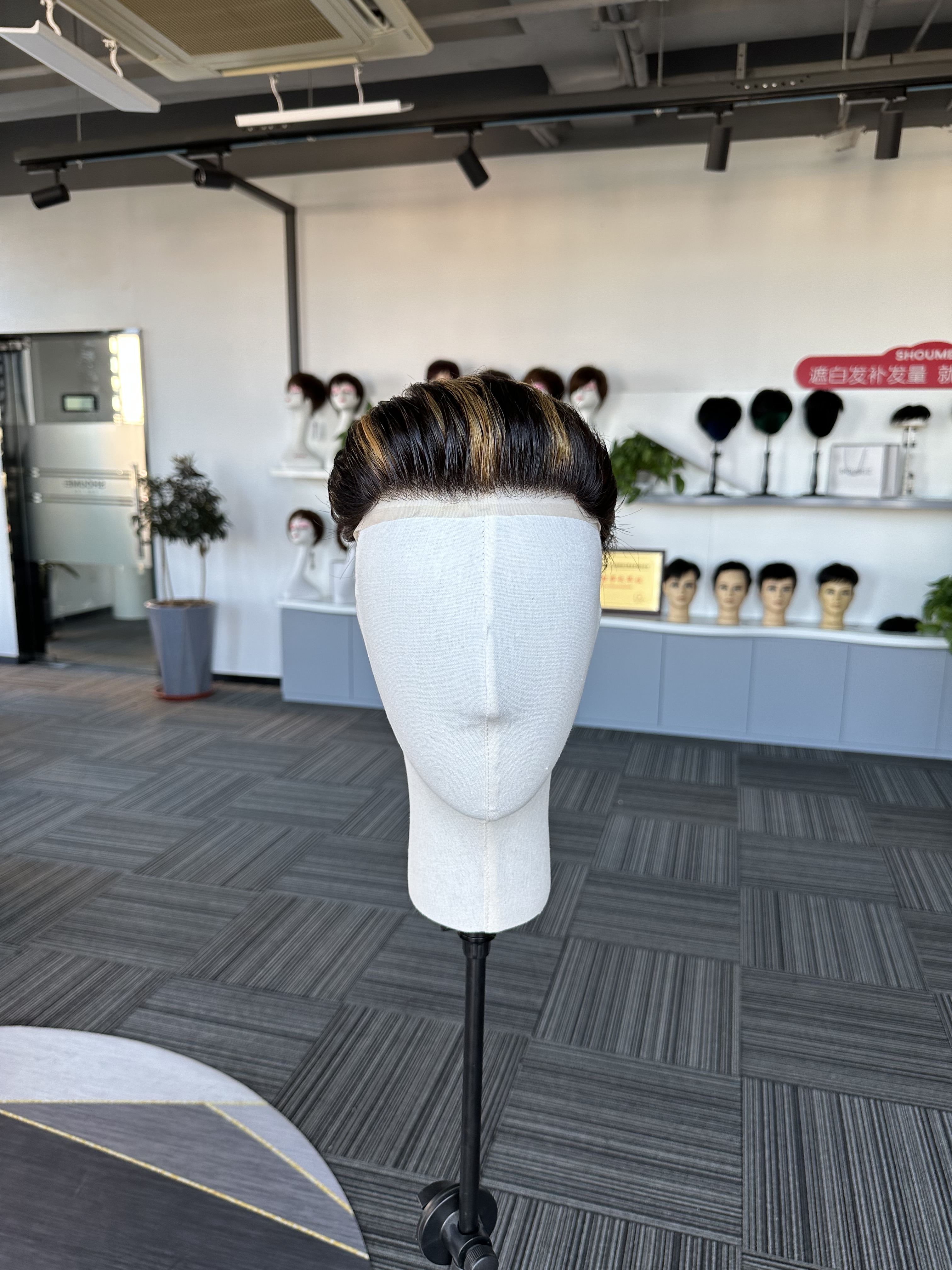 Wear To Go Highlight Swiss Full Lace Hair Systems With Layered Haircuts For Men Replacement Toupee Hairpiece With Fashion Hairstyle For Thinning Hair Wholesale