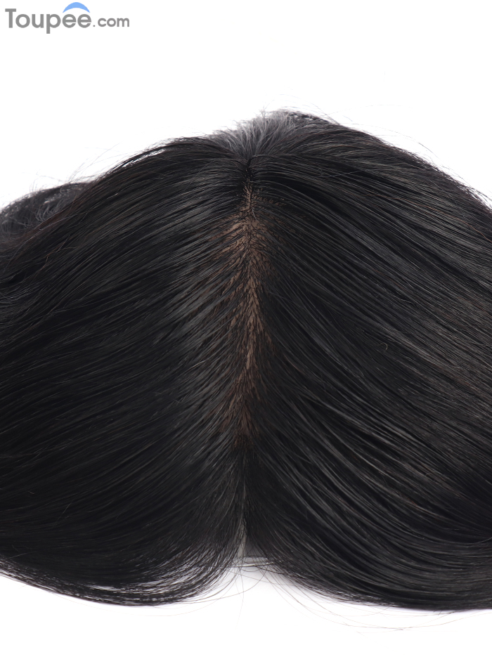 Realistic Silk Top Base Toupee Hair For Men 70-80% Replacement Men's Biological PU Front Human Hair Systems Wholesale Free Shipping