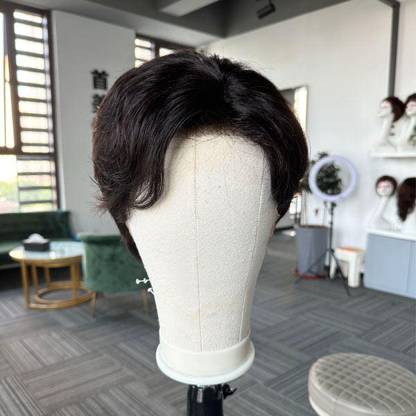 human hair mens wig