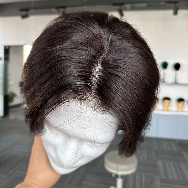 2023 Realistic Men’s Full French Lace Wig With Natural Look Replacement Human Hair Wigs System For Men For Wholesale Free Shipping 