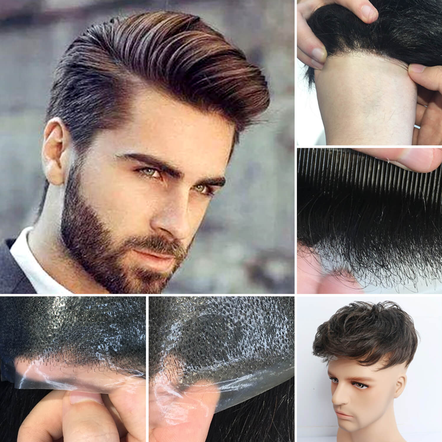 Stock hair pieces for men
