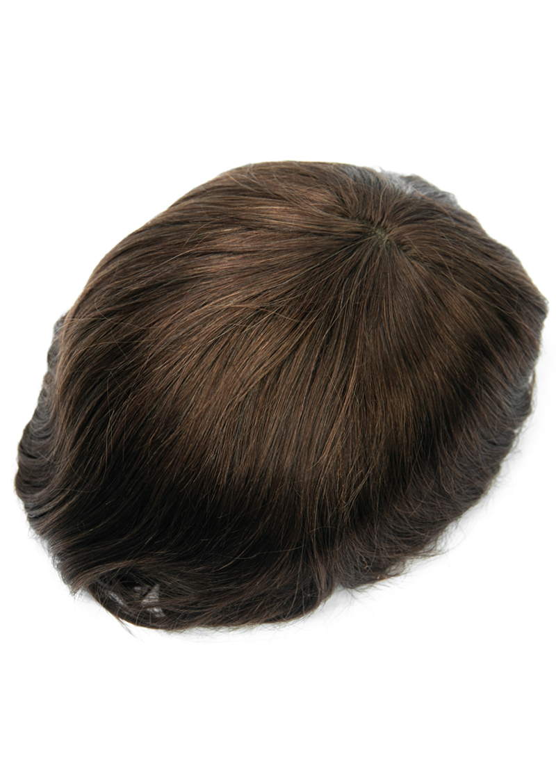 High Quality Thin Skin Mens Toupee Hair Replacement System Most Natural Toupee Hair Piece For Men #3