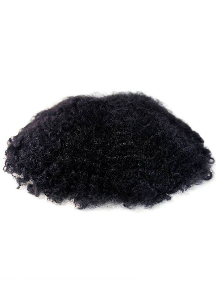 Custom Afro Curls male Hair 8MM Mens HairPieces Undetectable Full French Lace Toupee For Black Men For Sale Online