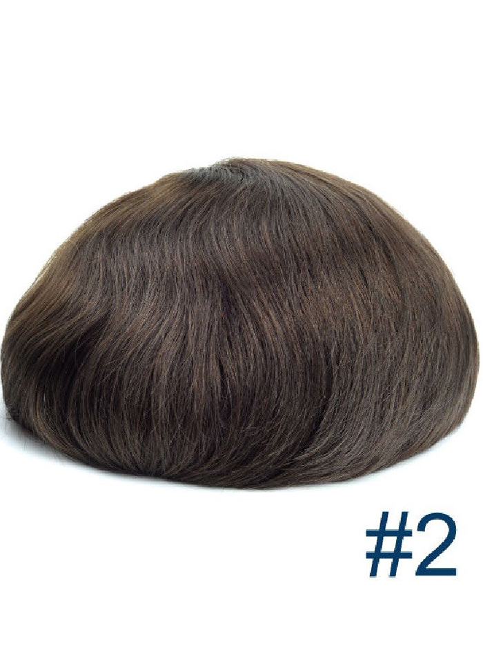Replacement #2 French Full Lace Toupee Human Hair System For Men Human Hair Mens Wig Pieces Styles For Sale 
