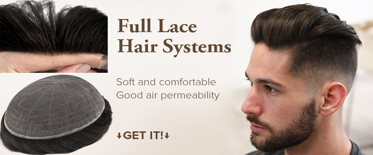 Full lace base Toupee hairpiece system for men human hair toupee unit sale online 