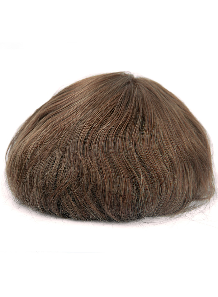 #7 French Full Lace Mens Toupee Hair System Replacement Human Hair Pieces For Thinning Hair Wig For Men On Sale