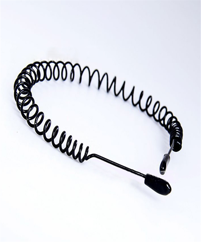 Flexible Wave Shaped Non Slip Headband For Men/Women Unisex Black Metal Spiral Hair Hoop Headdress Accessories