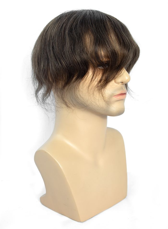 Natural Looking Hair Toupee Easy Wear Ready to Ship Mens Hair Pieces