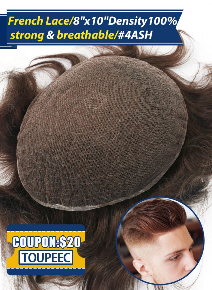Best French Lace Hair Toupee for Men | Airy Breathable and Natural Mens  Hairpiece