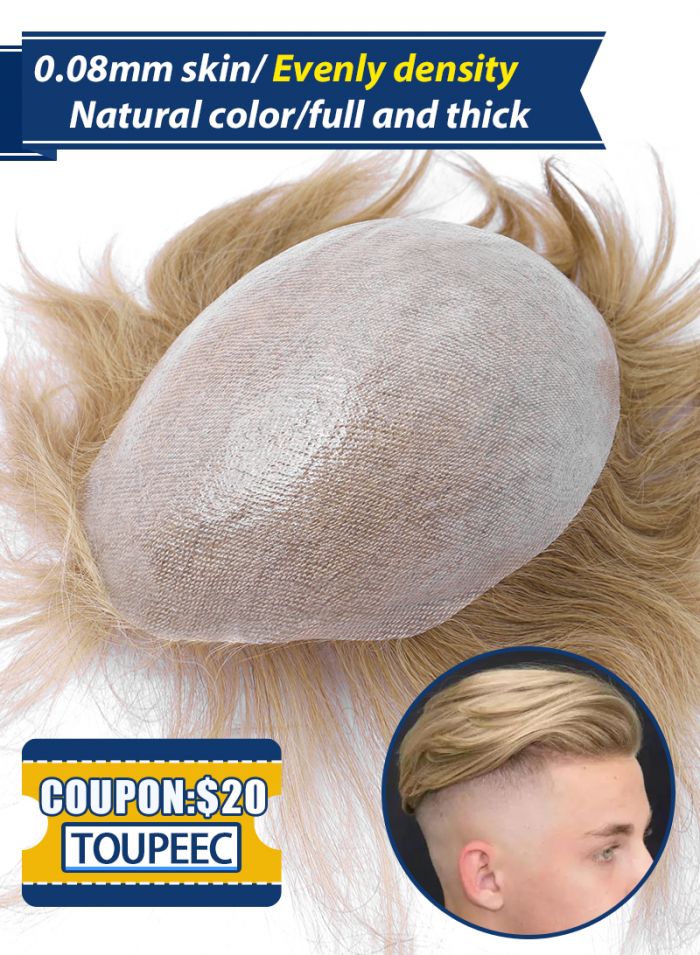 100% Human Hair Toupee For Men Front Partial Hair Replacement System|Toupeec