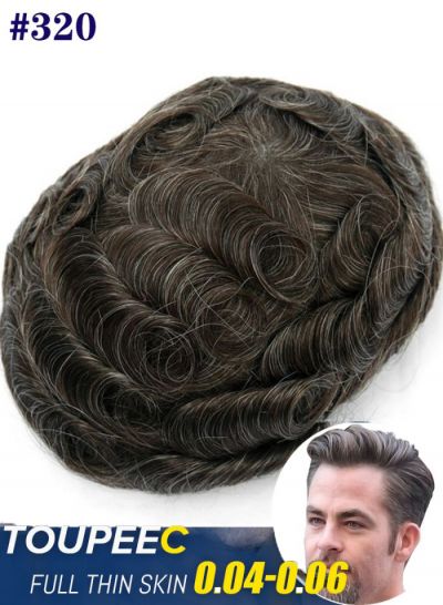 Replacement Undetectable Toupee Wigs For Sale Thin Skin Mens Hairpiece Supplier Best Human Hair Systems For Men Online Shop #320 - mens toupee hair