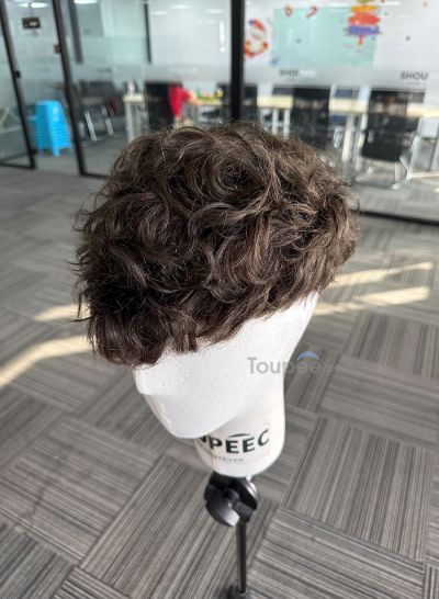 Best Durable Stock Mens Hair Systems Fine Mono with Poly Skin Perimeter and Folded Toupee for Men Free Shipping - mens toupee hair