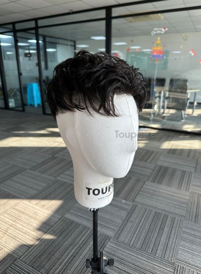 0608mm thin skin basement pre cut hairstyle as picture human hair natural hair replacement systems men toupee