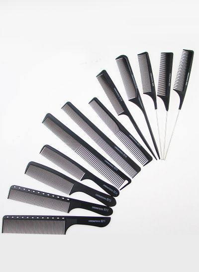 Salon Hair Comb General Styling Grooming Comb Anti Static Heat Resistant Hairdressing Comb Fine and Wide Tooth Hair Barber Comb Rat Tail Comb - mens toupee hair