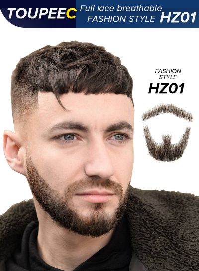 Lace Beard Fake Beard For Men Mustache Hand Made By Real Hair Barba Falsa Cosplay Synthetic Lace Invisible Beards - mens toupee hair