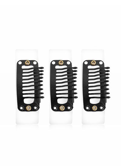 Pasteable 9-Tooth Carbon Steel Toupee Hair Replacement System Clips - mens toupee hair
