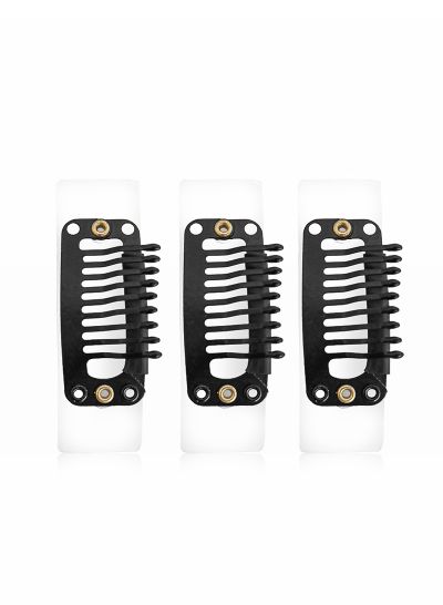 Pasteable 9-Tooth Carbon Steel Toupee Hair Replacement System Clips - mens toupee hair