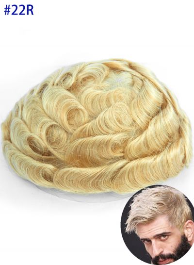 #22R Replacement Australia French Lace With PU Toupee Hairpieces For Men Brazilian Human Hair Mens Wig Sale Online 