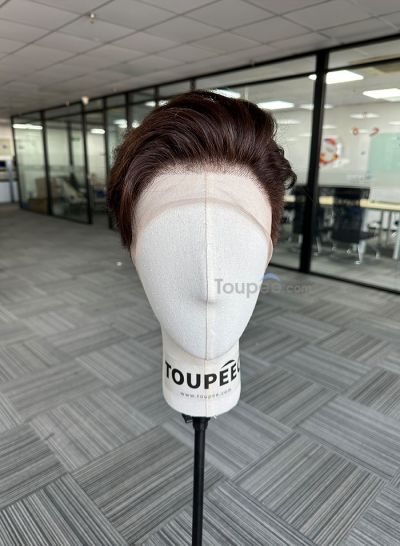 5# color full lace human hair wig hairstyle as picture men wig men toupee hair system 