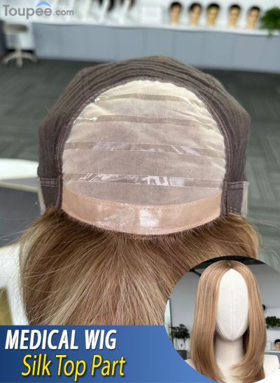 Natural Silk Top Medical Wigs For Cancer Patients Best 130% Virgin Human Hair Medical Wig For Alopecia And Chemo Hair Loss Wholesale - mens toupee hair