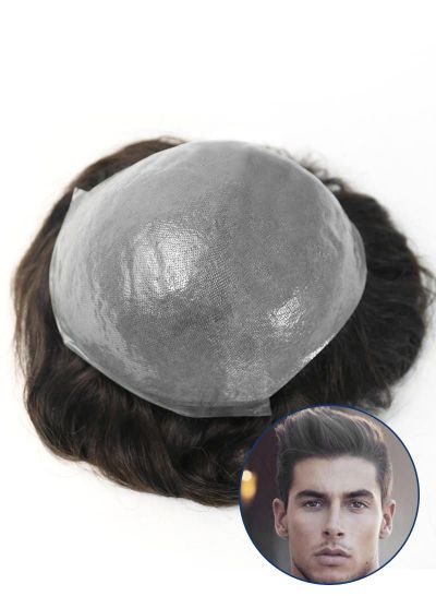 Thin Skin Hair Replacement Systems For Men | Custom Mens Toupee Hair Undetectable Hairline 