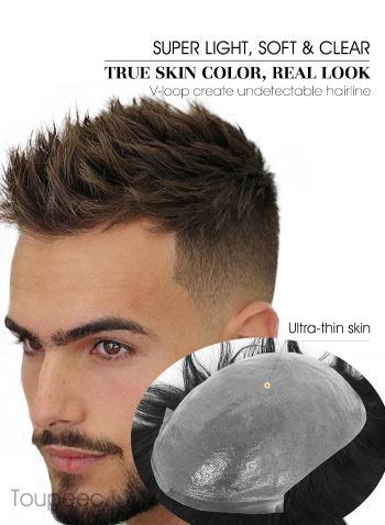 men s toupee real hair