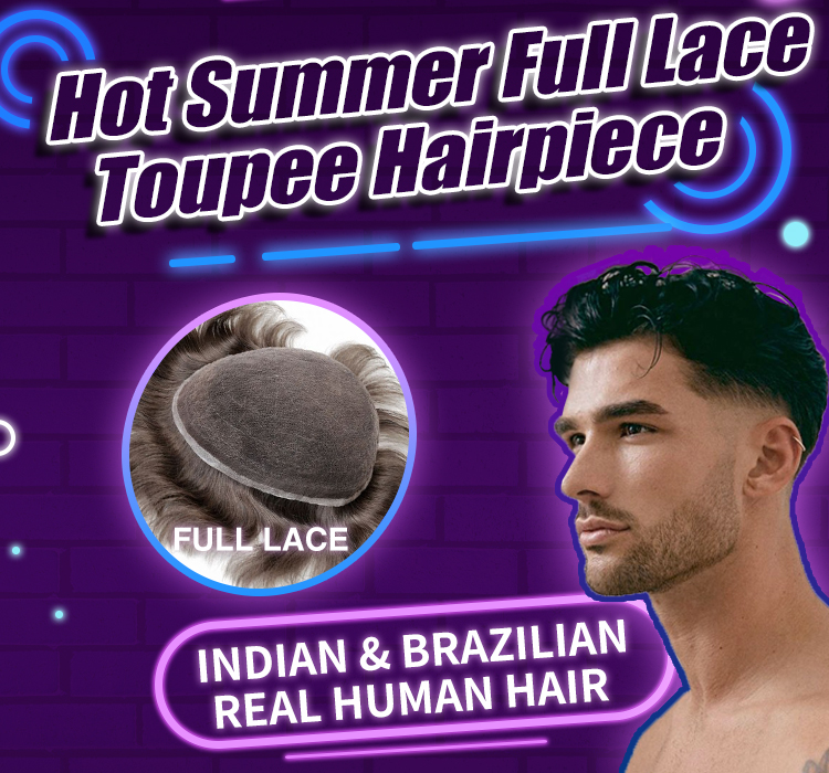 high quality full lace toupee hair wig for men