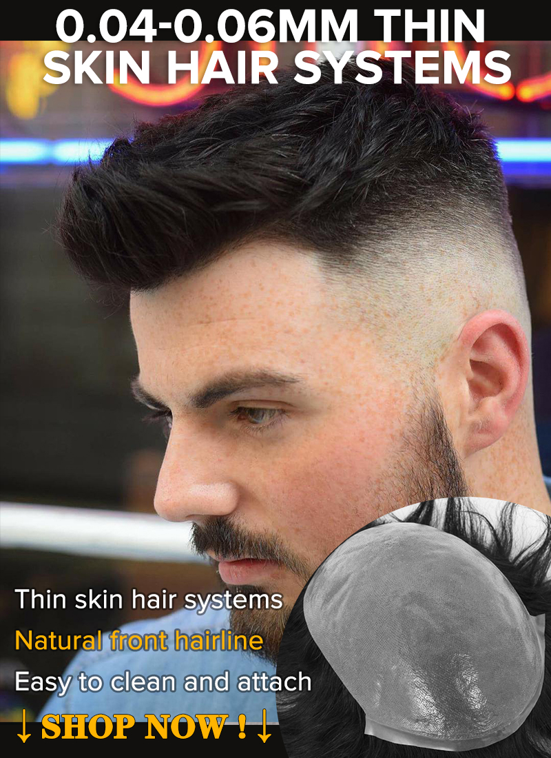 0.04-0.06mm thin skin hair systems